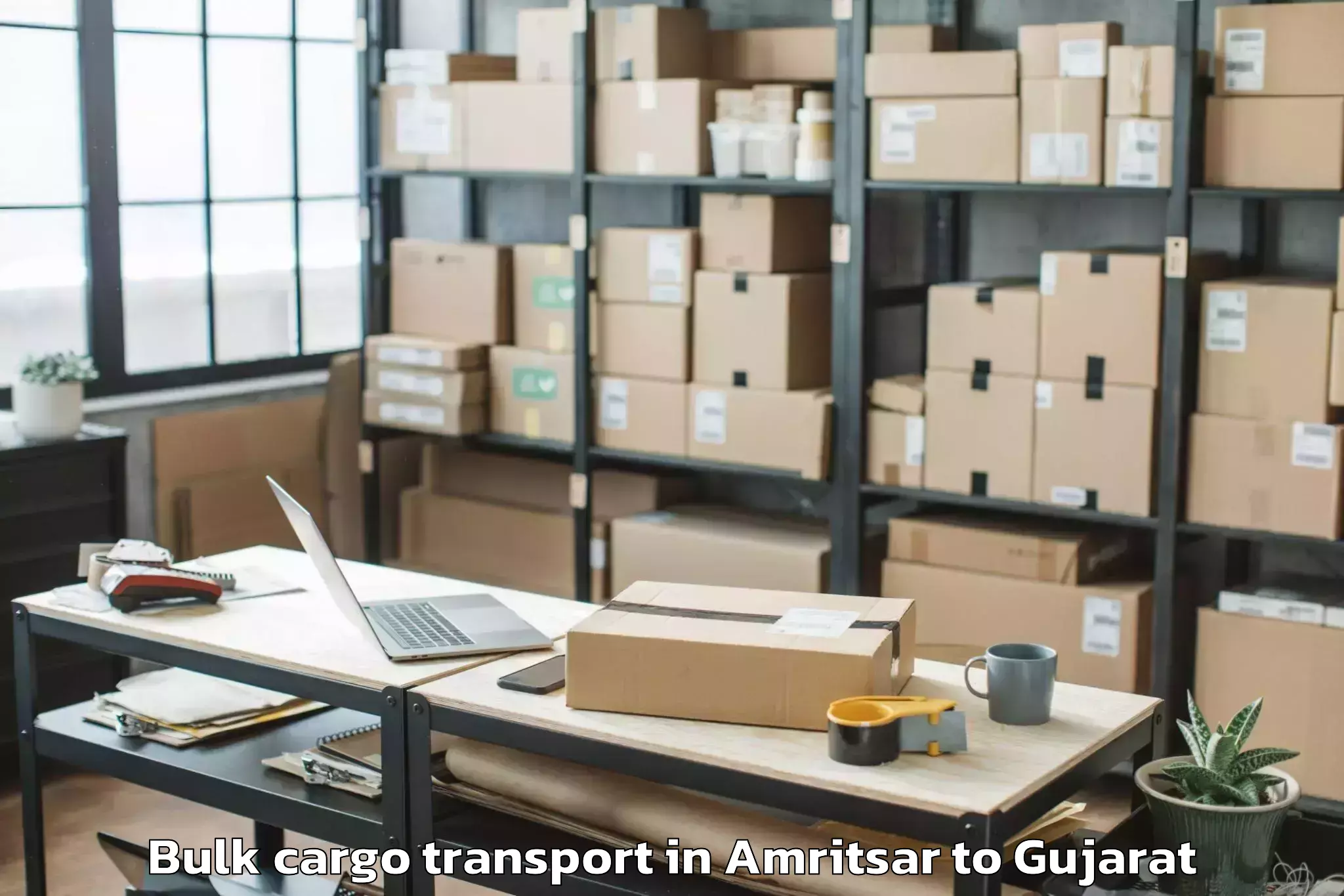 Hassle-Free Amritsar to Dehgam Bulk Cargo Transport